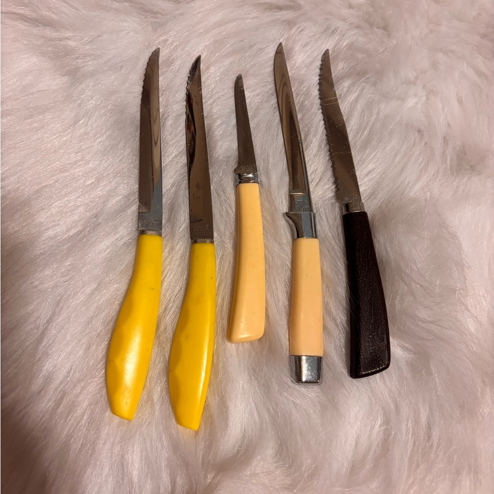 5 piece vintage knife lot bundle empire imperial quikut